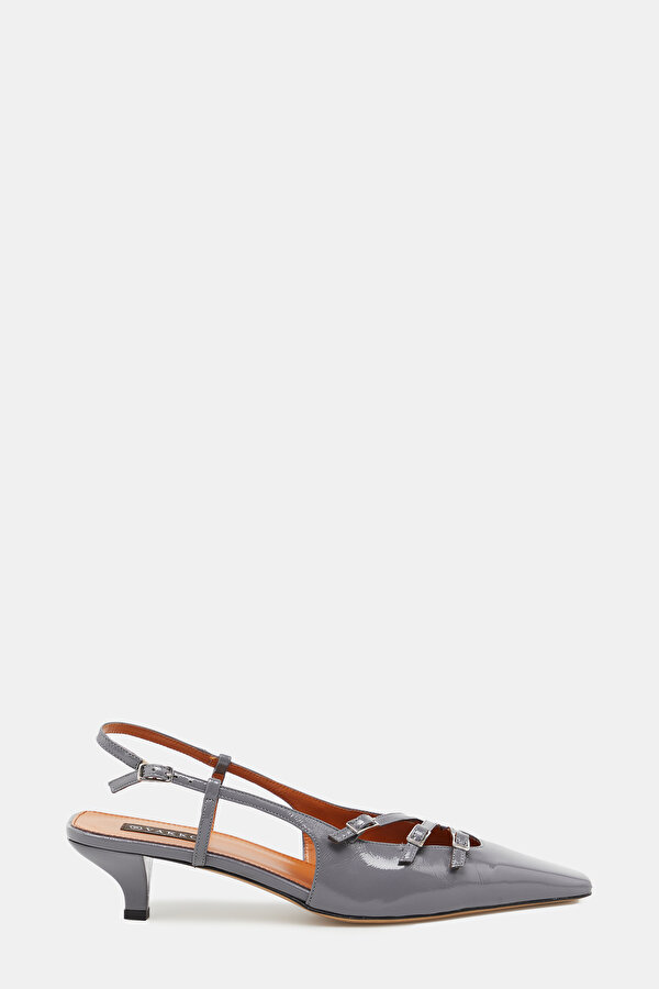 GREY PATENT LEATHER SHOE