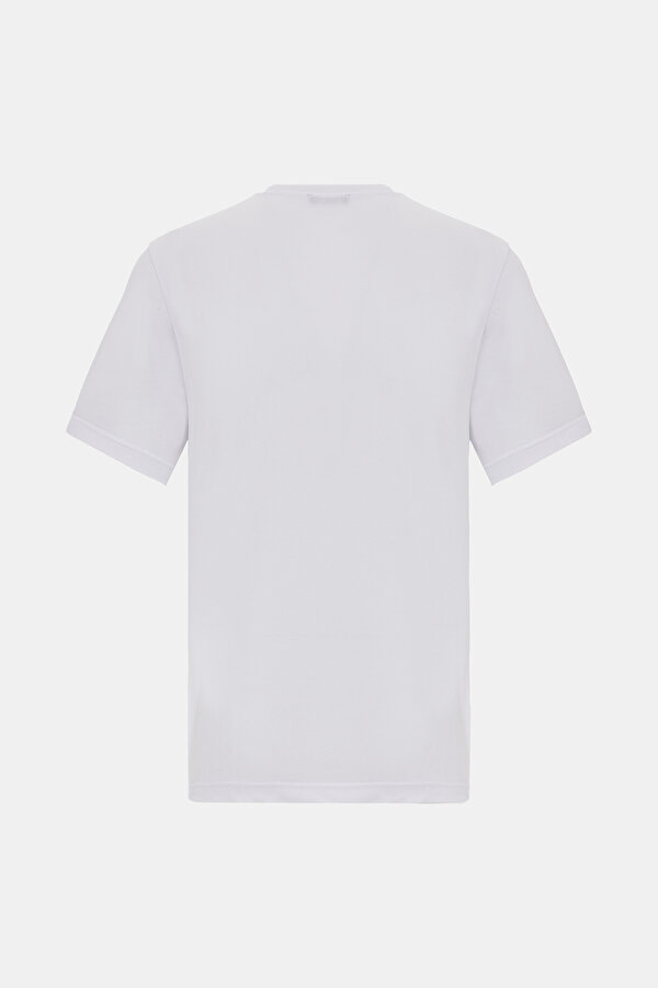 WHITE BASIC / ROUND NECKLINE SHORT SLEEVE TSHIRT 2