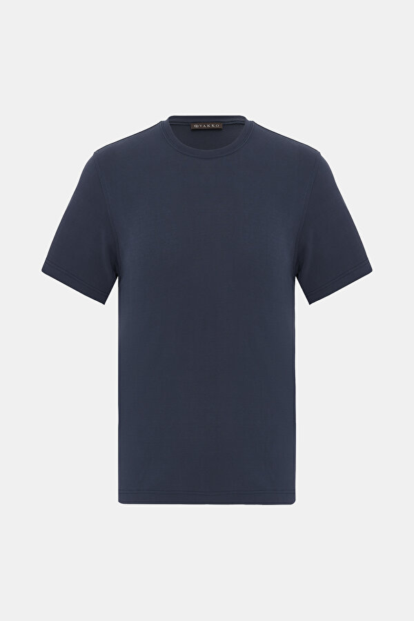 NAVY BLUE BASIC / ROUND NECKLINE SHORT SLEEVE TSHIRT