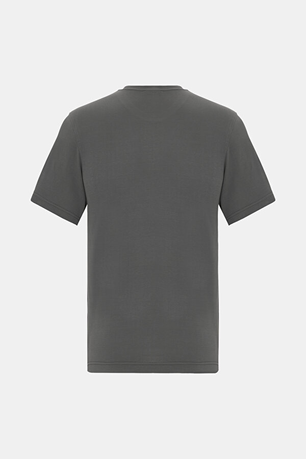 GREY BASIC / ROUND NECKLINE SHORT SLEEVE TSHIRT 2