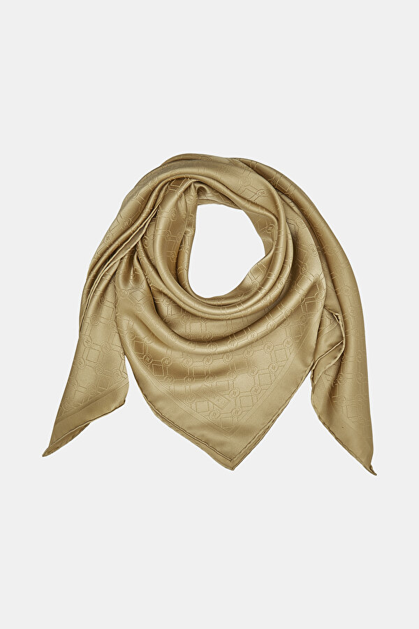 CAMEL GEOMETRİK DESENLİ FASONE EŞARP 2
