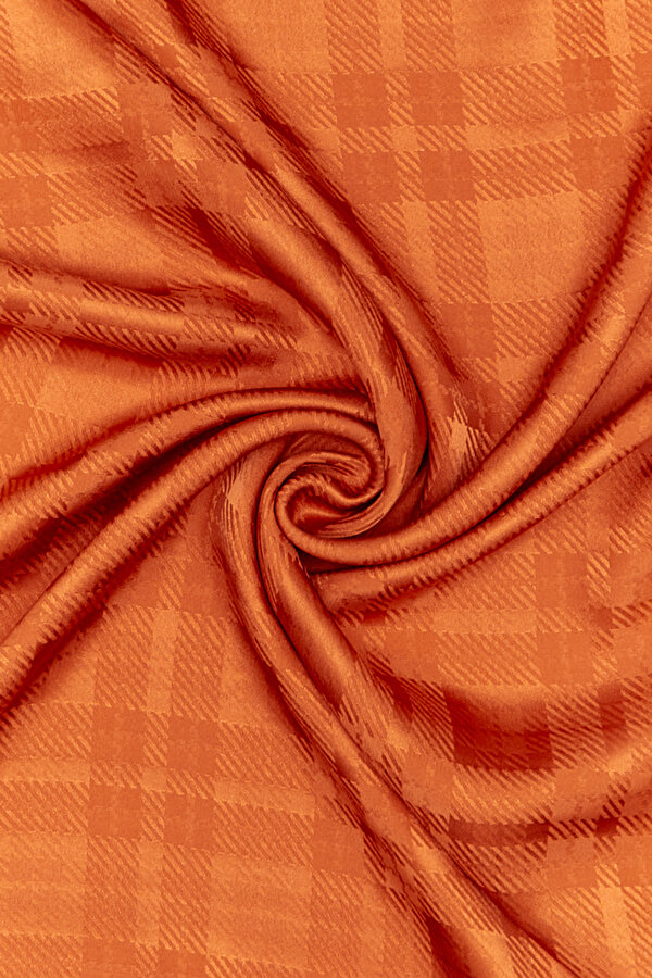 VERMILION CHECK JAQUARD SHAWL 2