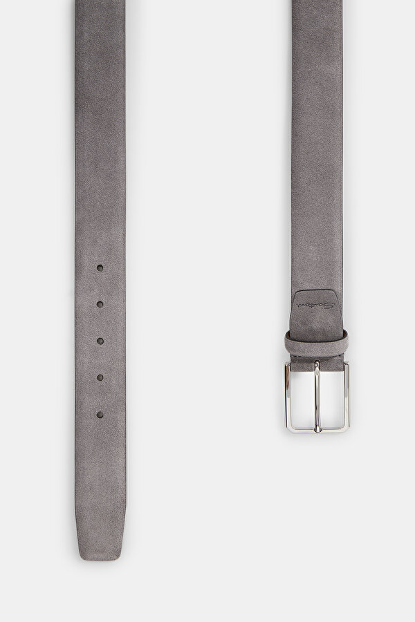 GREY SUEDE BELT
