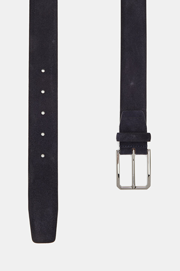 NAVY BLUE SUEDE BELT 2