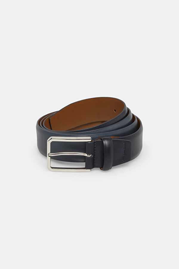 NAVY BLUE LEATHER BELT 2