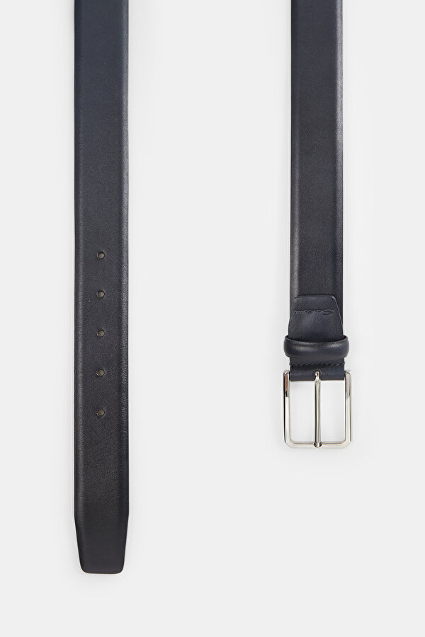 NAVY BLUE LEATHER BELT
