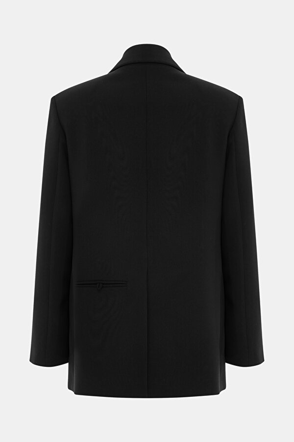 BLACK SURPLICE NECKLINE (CROSS-OVER NECKLINE) JACKET 7
