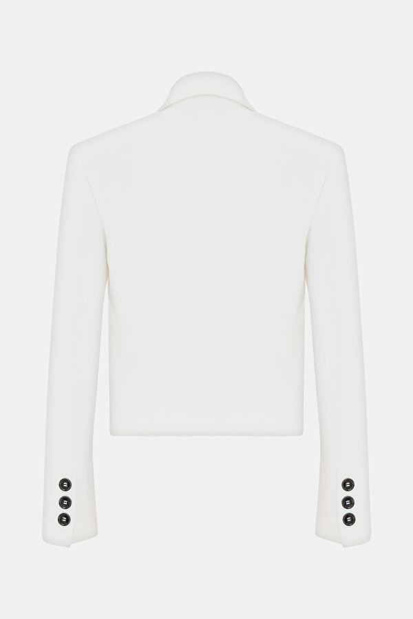 ECRU SURPLICE NECKLINE (CROSS-OVER NECKLINE) JACKET 6