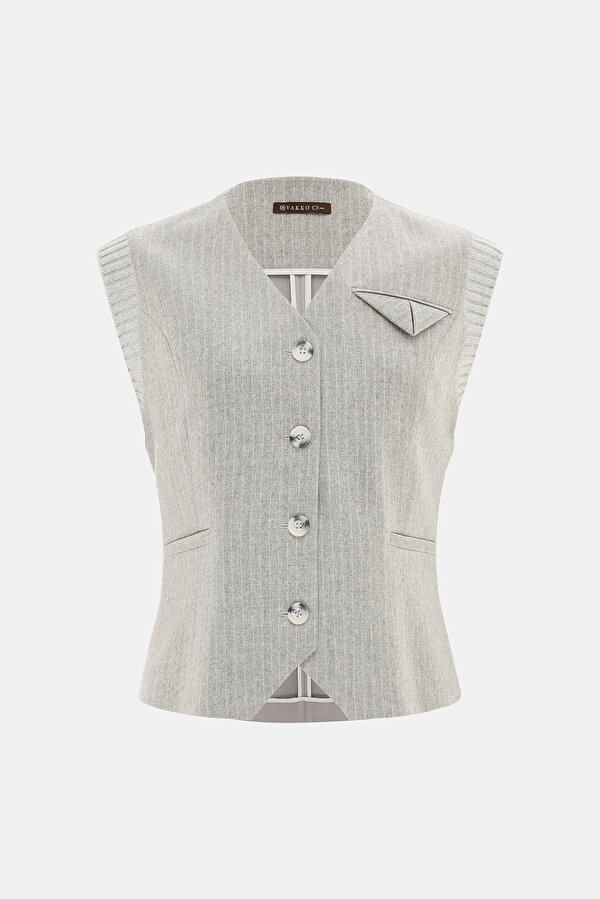 ECRU V NECK VEST