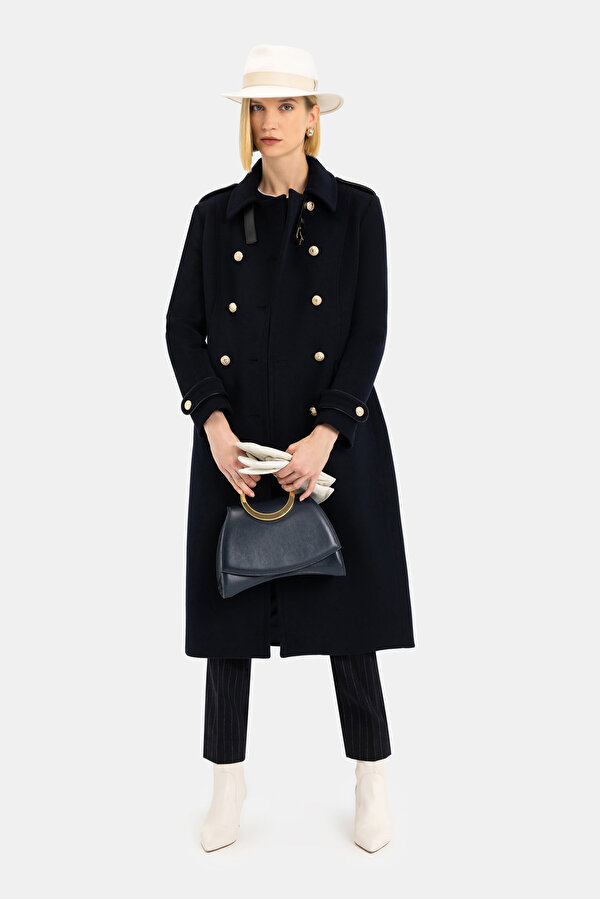 DARK NAVY BLUE REEFER JACKET