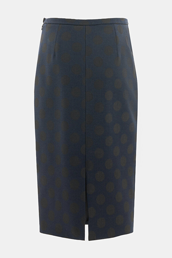 BLACK POLKA-DOT BELOW THE KNEE SKIRT 2
