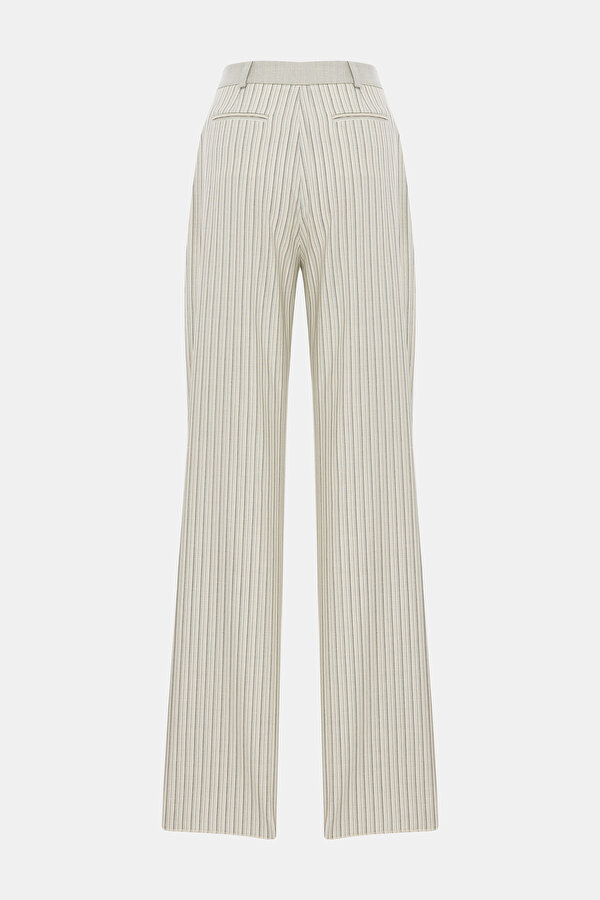 MULTICOLOR STRIPED PATTERNED STRAIGHT CUT TROUSERS 2