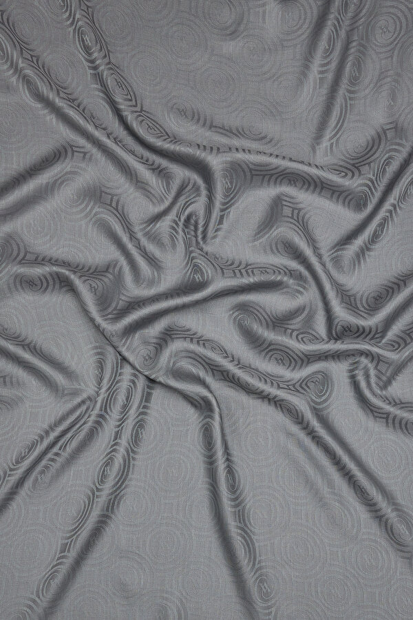 GREY JACQUARD MODAL/WOOL/SILK SHAWL 2