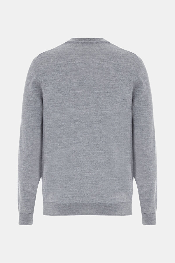 GRAY MELANGE BASIC / ROUND NECKLINE TRICOT 6