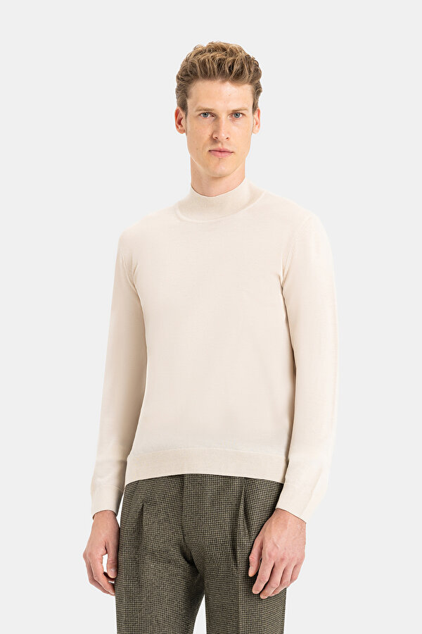 ECRU 1/2 TURTLENECK TRICOT