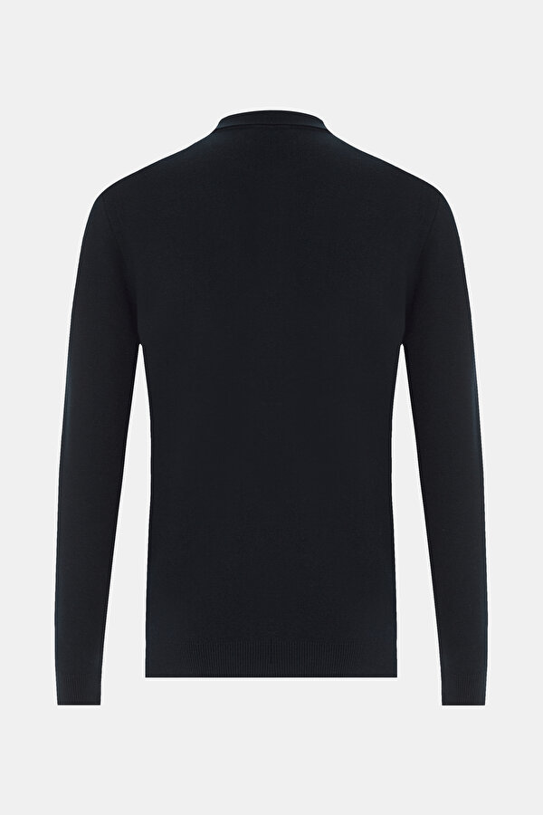 NAVY BLUE POLO NECK TRICOT 2