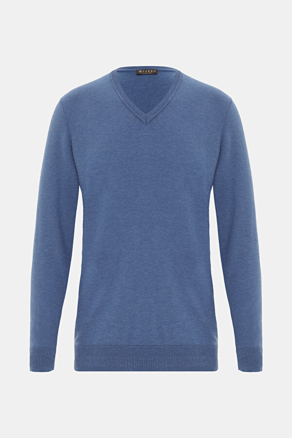 INDIGO V NECK TRICOT