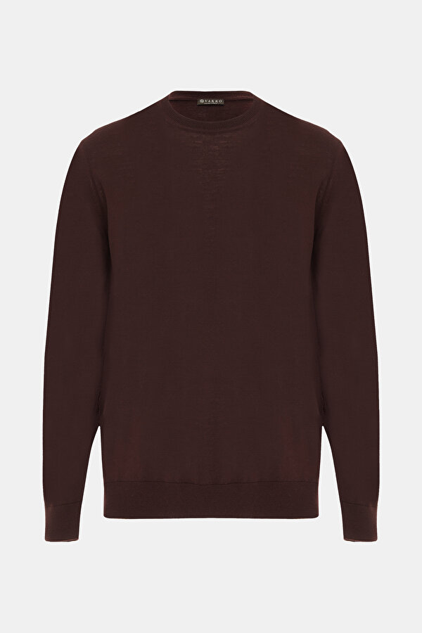 MAROON BASIC / ROUND NECKLINE TRICOT