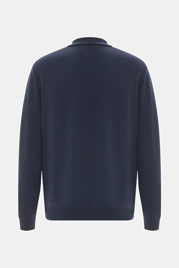 NAVY BLUE POLO NECK TRICOT 2