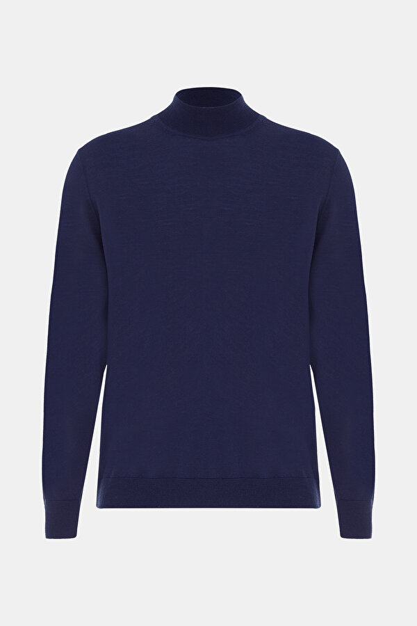 NAVY BLUE 1/2 TURTLENECK TRICOT