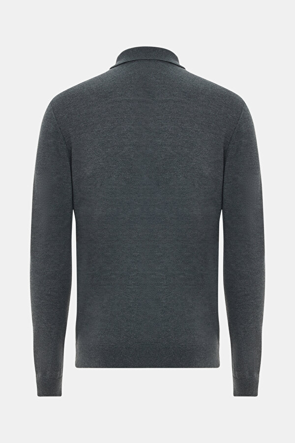 ANTHRACITE POLO NECK TRICOT 2