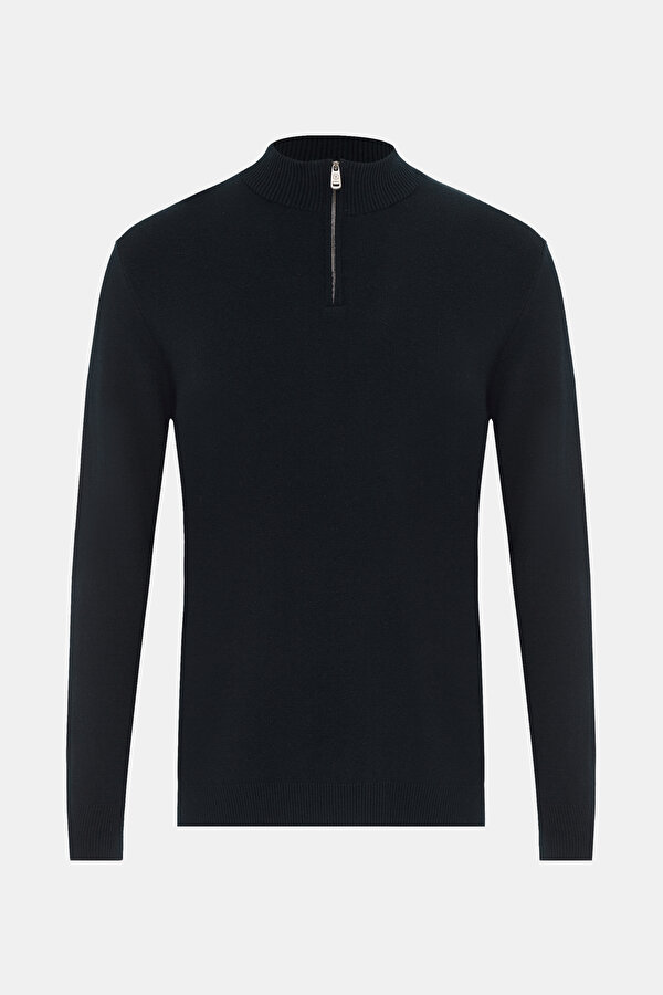 NAVY BLUE 1/2 TURTLENECK TRICOT