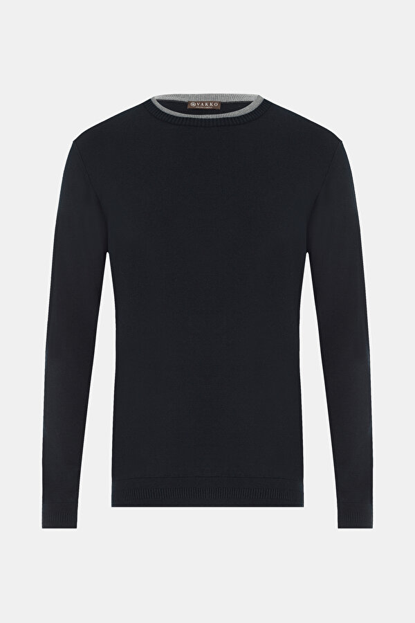 BLACK BASIC / ROUND NECKLINE TRICOT