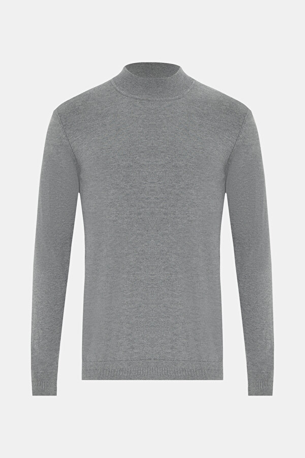 GRAY MELANGE 1/2 TURTLENECK TRICOT