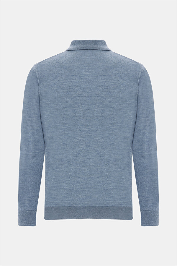 INDIGO POLO NECK TRICOT 2