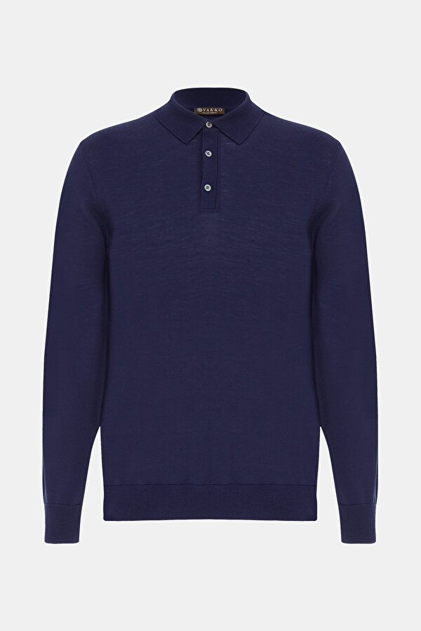 LACİVERT POLO YAKA TRİKO
