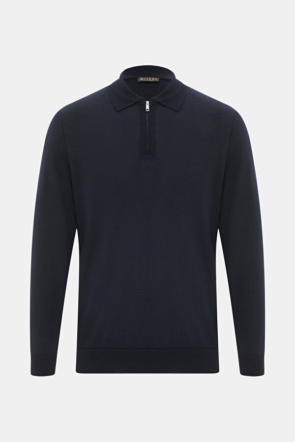 LACİVERT POLO YAKA TRİKO