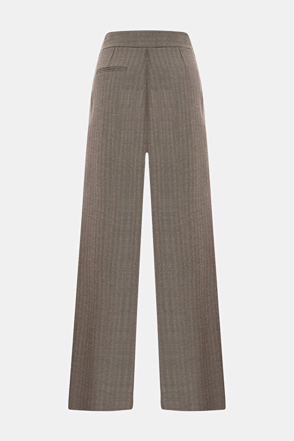 MULTICOLOR STRIPED PATTERNED WIDE LEG TROUSERS 2