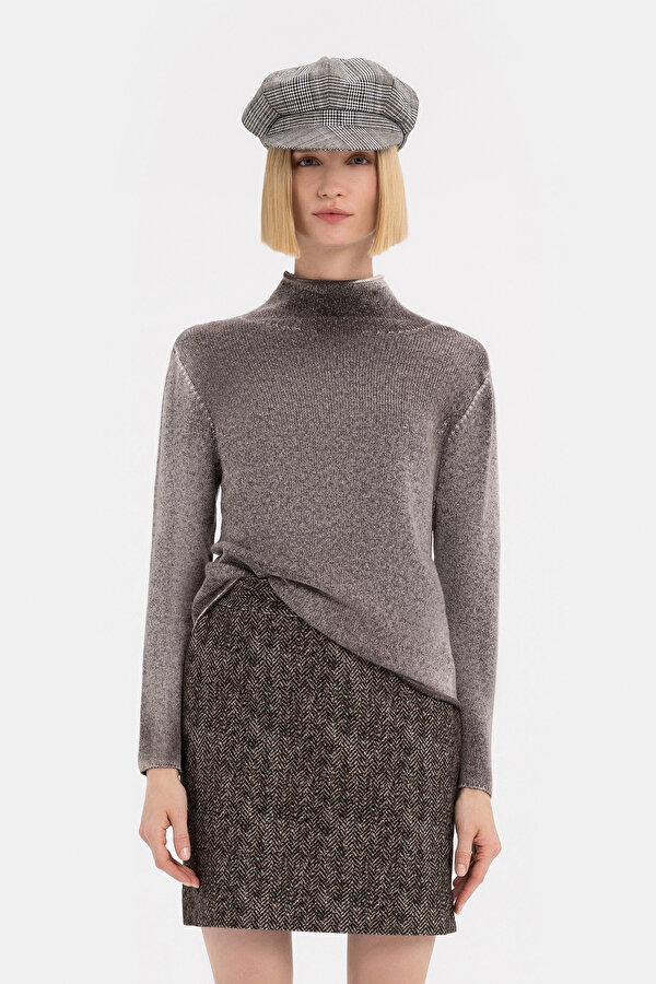 BEIGE HERRINGBONE SKIRT 2