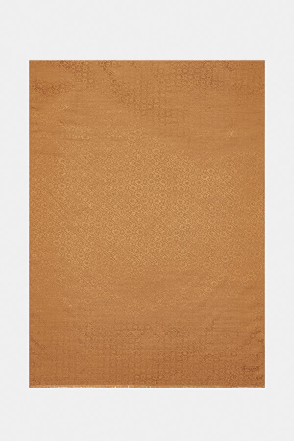 TAN COTTON/SILK SHAWL
