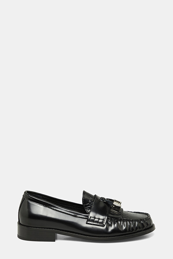 BLACK MONOGRAM LEATHER SHOE