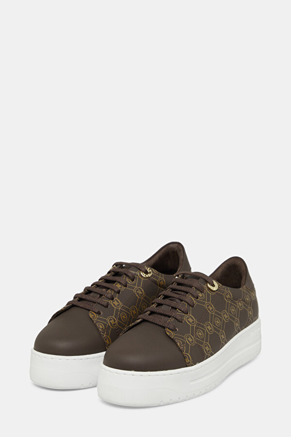 BEIGE MONOGRAM LEATHER SHOE 2