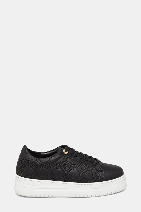 BLACK MONOGRAM LEATHER SHOE