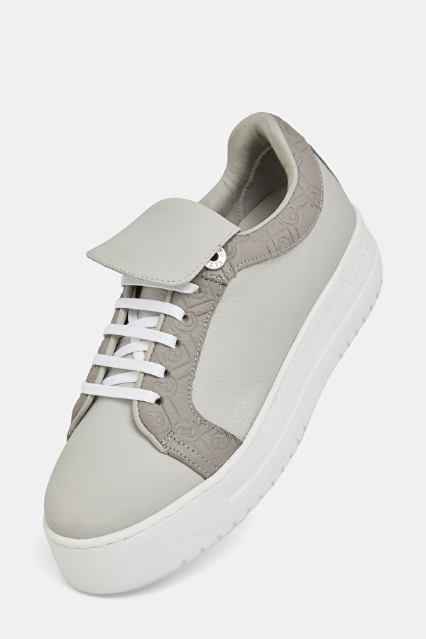 ANTHRACITE MONOGRAM LEATHER SHOE 6