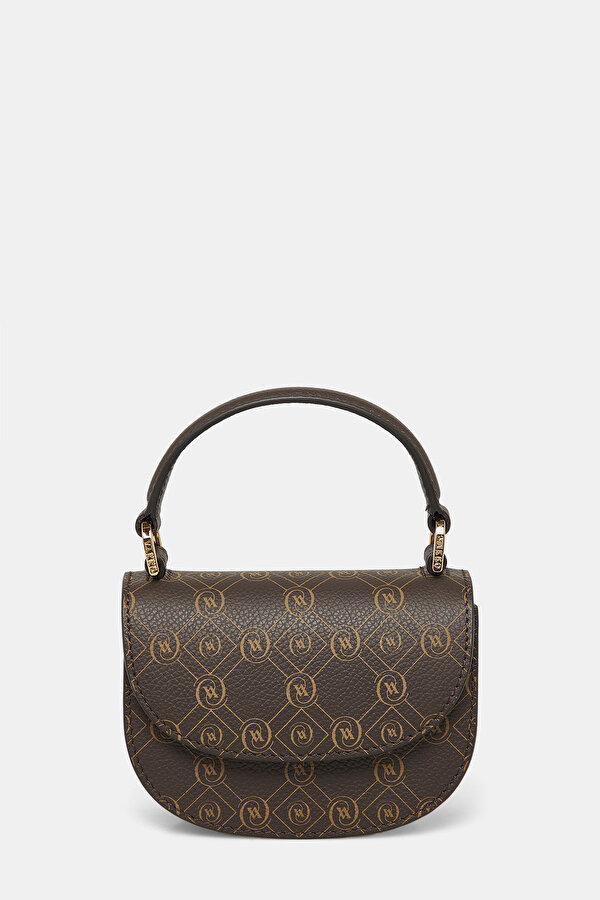 BEIGE MONOGRAM LEATHER BAG
