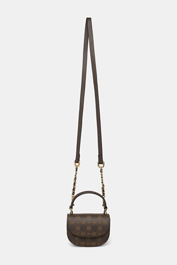 BEIGE MONOGRAM LEATHER BAG 2