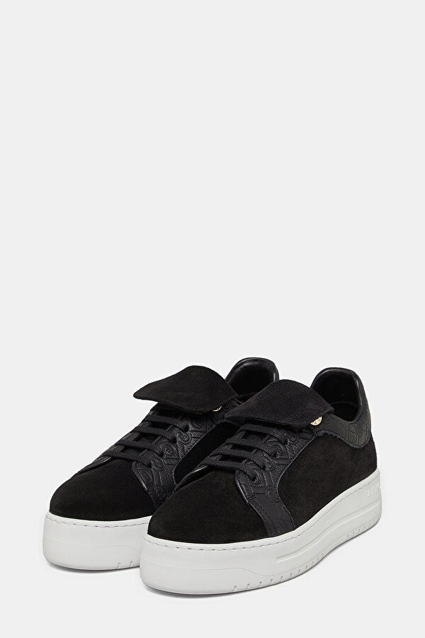 BLACK MONOGRAM LEATHER SHOE 2
