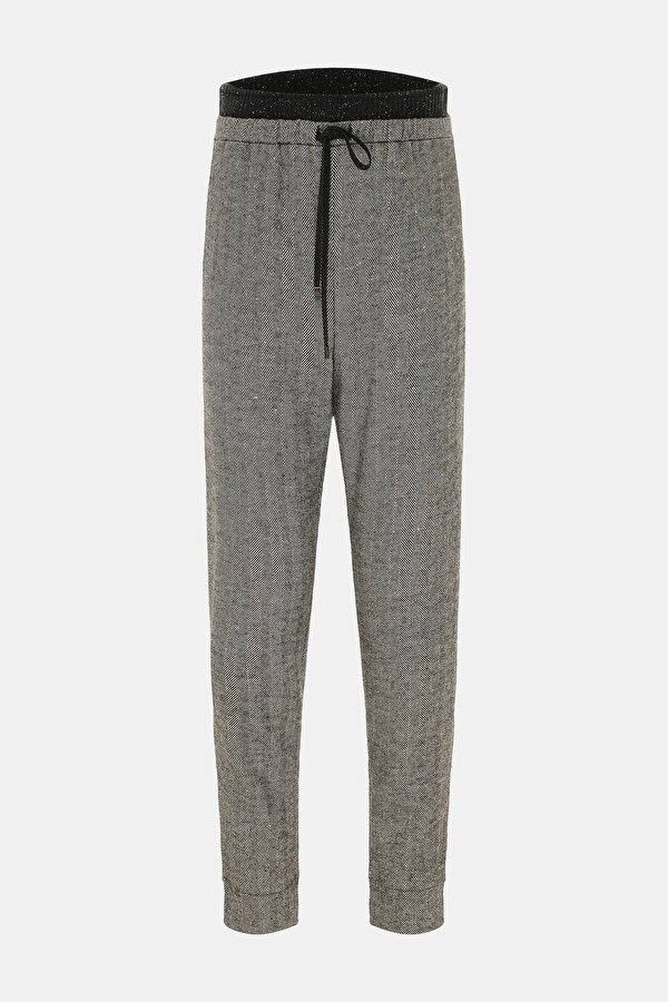 BLACK STRAIGHT CUT TROUSERS