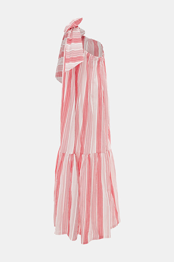 RED ONE SHOULDER MAXI DRESS 2