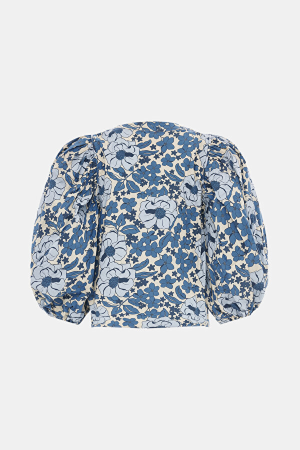 BLUE SQUARE 3/4 SLEEVES BLOUSE 2