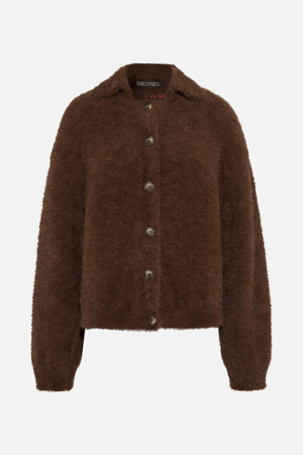 BROWN BUTTONED JACKET
