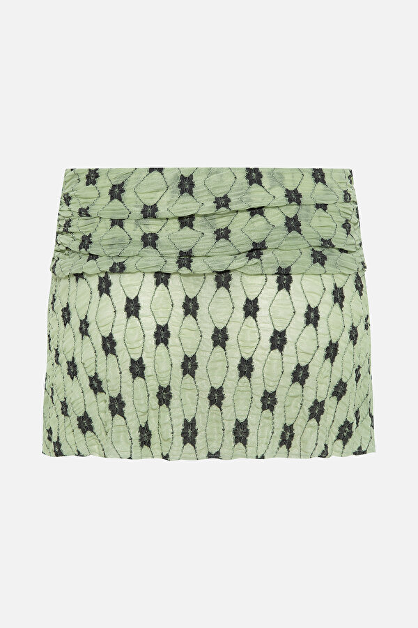 BLACK DESIGN FILLED SKIRT 2