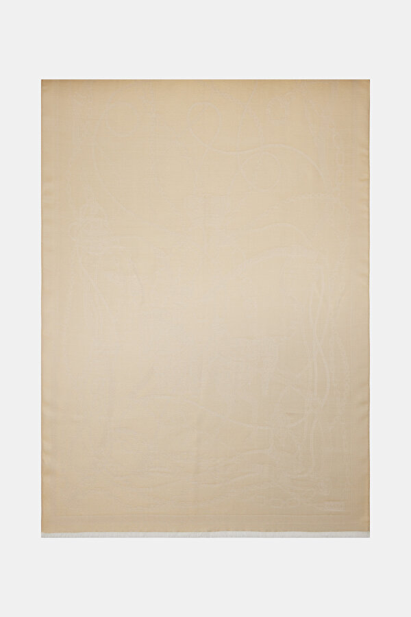 MINK JACQUARD MODAL/WOOL/SILK SHAWL