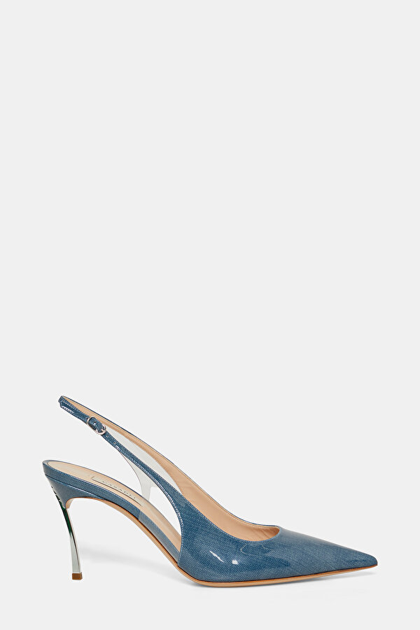 BLUE PATENT LEATHER SHOE