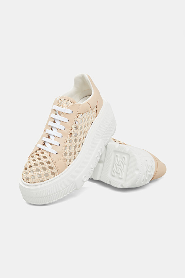 BEJ DERİ SNEAKER 6