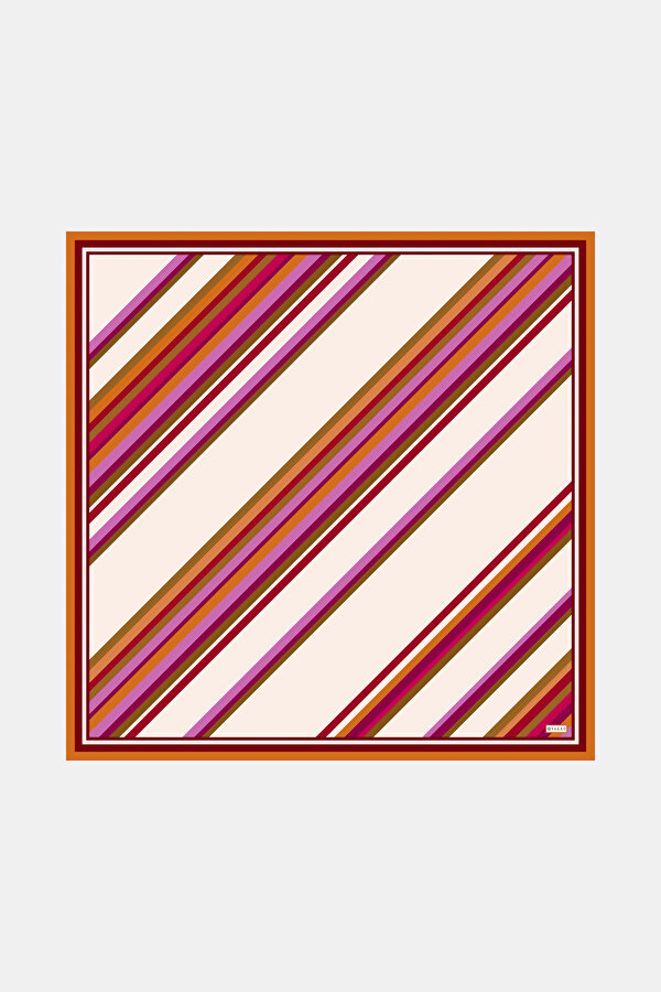 SOMON ÇİZGİLİ DESENLİ TWİLL EŞARP